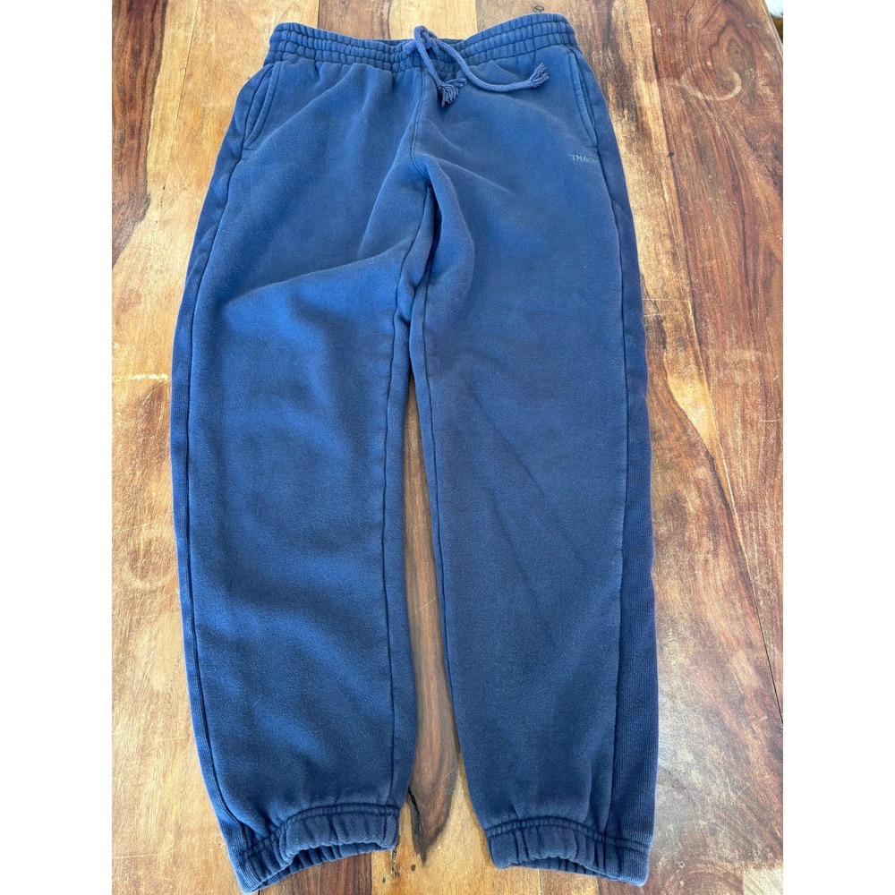 TNA sweatfleece cozy fleece sweatpants women size M navy blue boyfriend fit